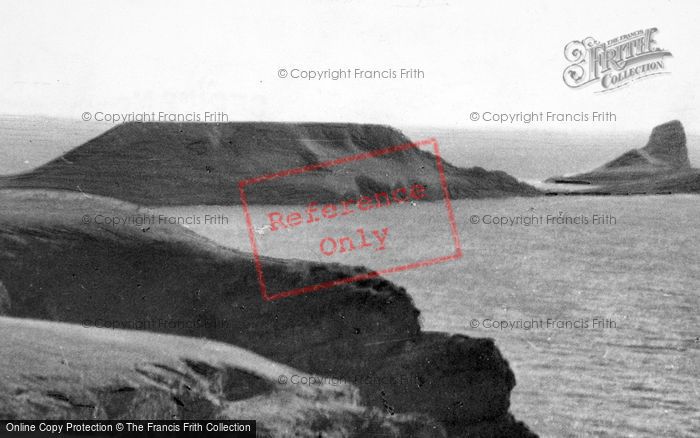 Photo of Rhossili, Worms Head c.1955