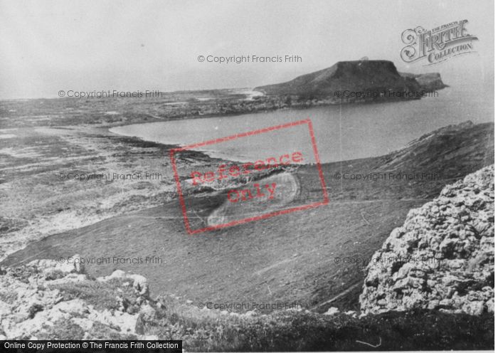 Photo of Rhossili, Worms Head c.1955