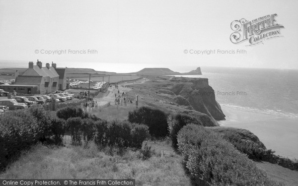 Photo of Rhossili, Worms Head From The Hotel 1967