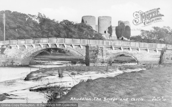 Photo of Rhuddlan, Bridge And Castle c.1950