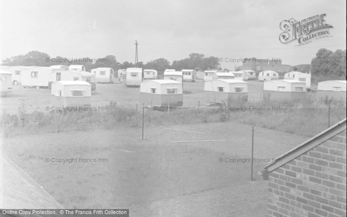 Photo of Rhuddlan, Pleasant View Camp Showing The Castle 1953