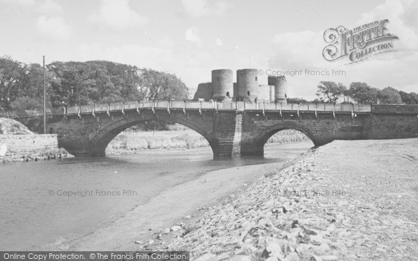 Photo of Rhuddlan, The Castle And Bridge c.1955