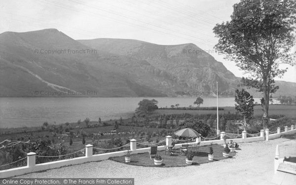 Photo of Rhyd Ddu, Gardens, Lake And Mynydd Mawr From Snowdon Ranger Hotel Lounge 1935