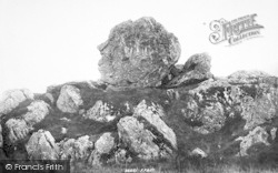 Pitt's Head Rock, Beddgelert Road 1895, Rhyd-Ddu