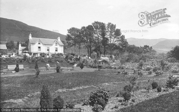 Photo of Rhyd Ddu, Snowdon Ranger Hotel And Snowdon Summit From The Gardens 1935