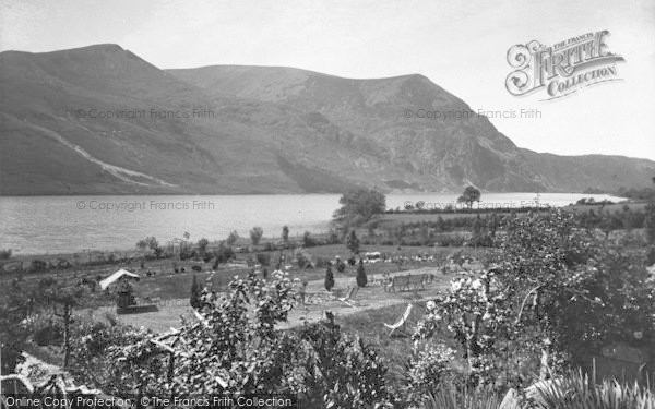 Photo of Rhyd Ddu, Snowdon Ranger Hotel Grounds, Lake And Elephant Mountain 1935
