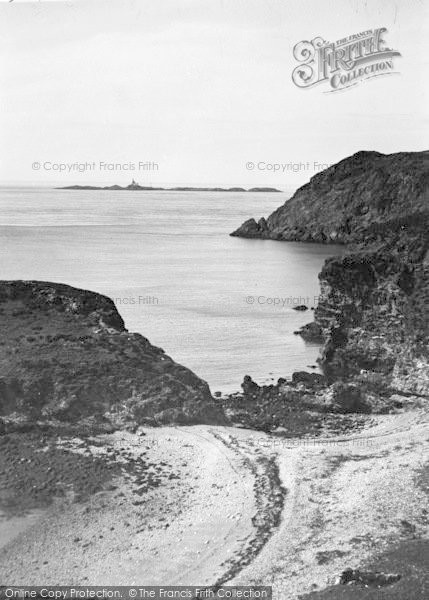 Photo of Rhydwyn, The Skerries Light From Fydlyn Bay c.1936