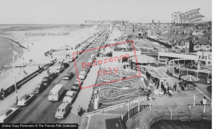 Photo of Rhyl, Aerial View Of Promenade c.1965