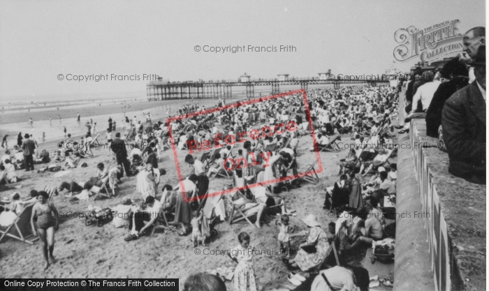 Photo of Rhyl, Beach And Pier c.1955