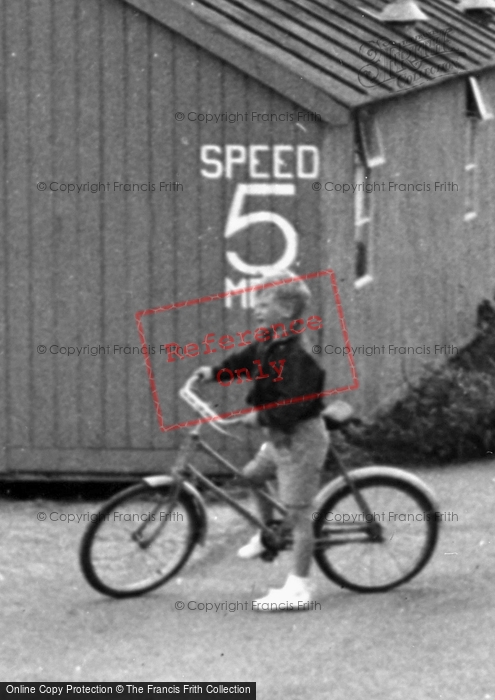 Photo of Rhyl, Boy With His Bike c.1955