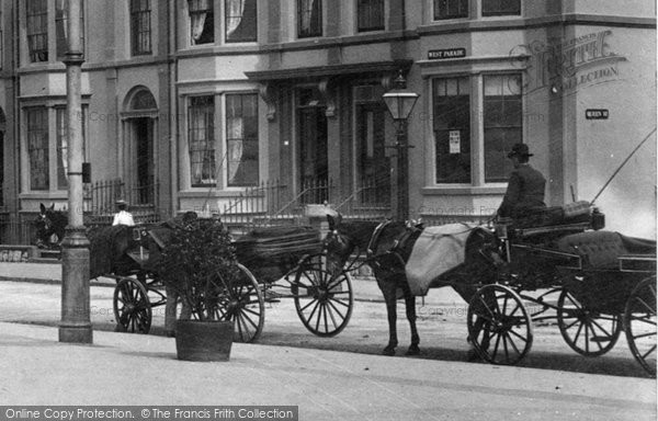 Photo of Rhyl, Carriages In West Parade 1903