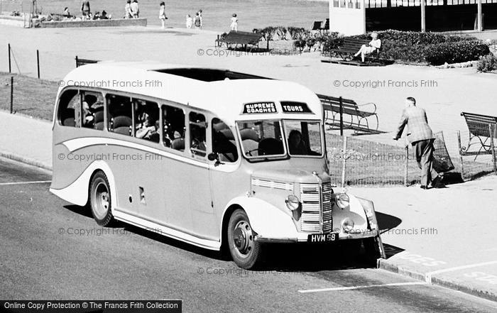 Photo of Rhyl, Coach On The Promenade 1948