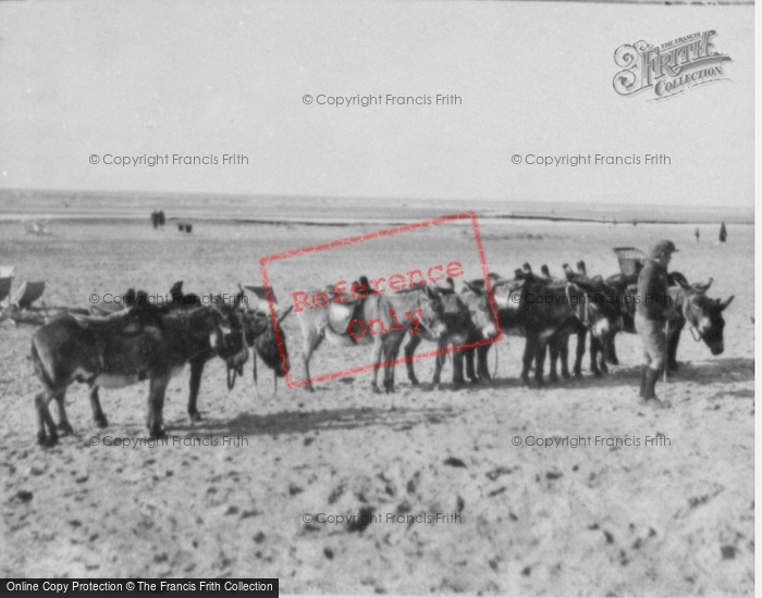 Photo of Rhyl, Donkeys On The Beach c.1935