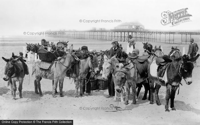 Rhyl, Donkeys On The Sands 1891