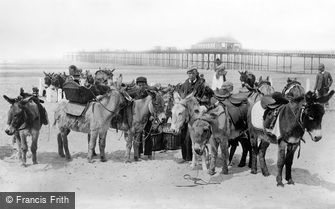 Rhyl, Donkeys on the Sands 1891