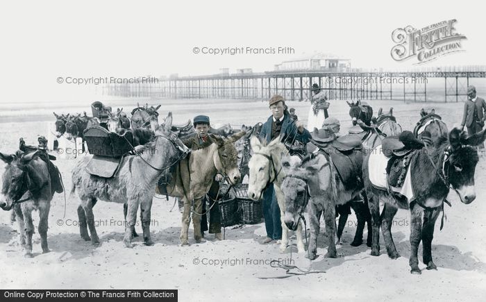 Photo of Rhyl, Donkeys On The Sands 1891