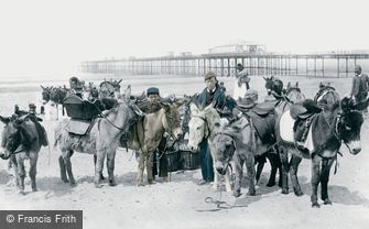 Rhyl, Donkeys on the Sands 1891