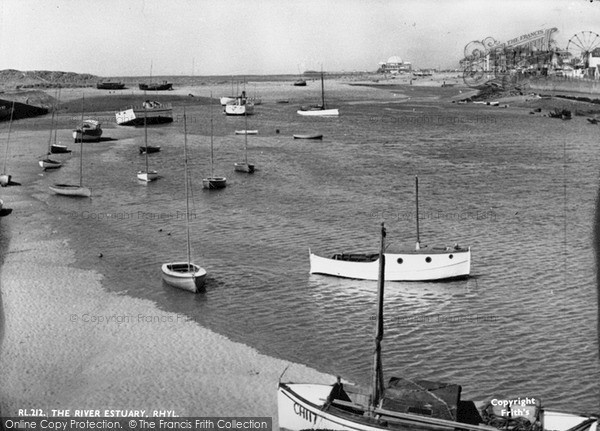 Photo of Rhyl, Estuary Of The River Clwyd c.1955