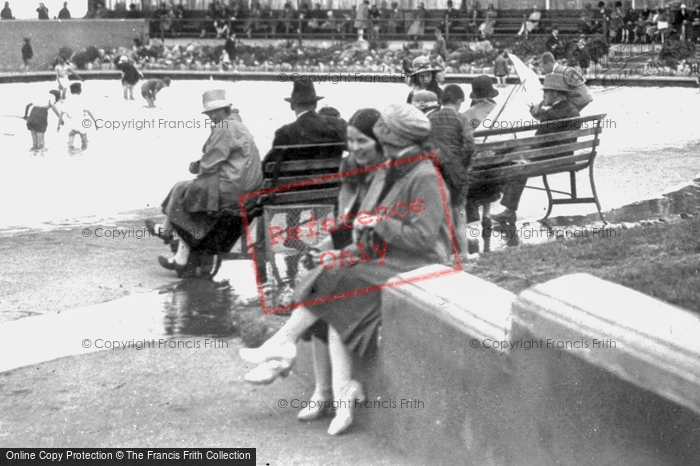Photo of Rhyl, Fashionable Ladies Sitting By The Pool c.1930