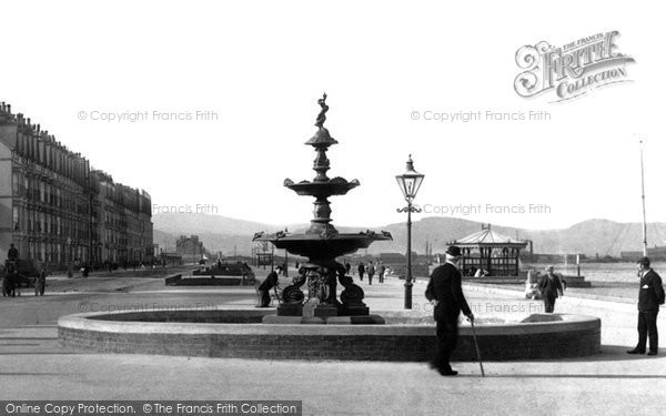 Photo of Rhyl, Fountain, East Parade 1895