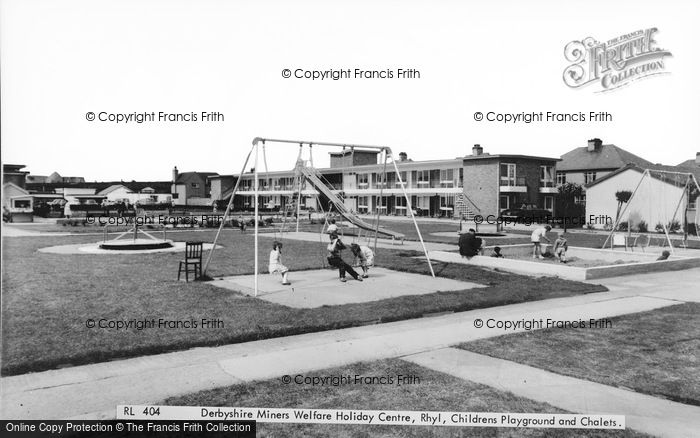 Photo of Rhyl, Holiday Centre, Children's Playground And Chalets c.1965