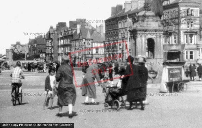 Photo of Rhyl, People By  The Fountain c.1935