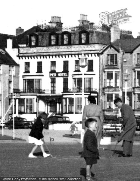 Photo of Rhyl, Putting, The Pier Hotel c.1955