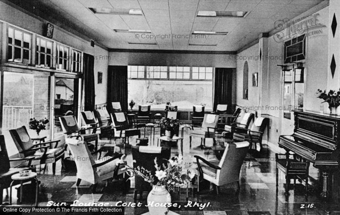 Photo of Rhyl, Sun Lounge, Colet House c.1950