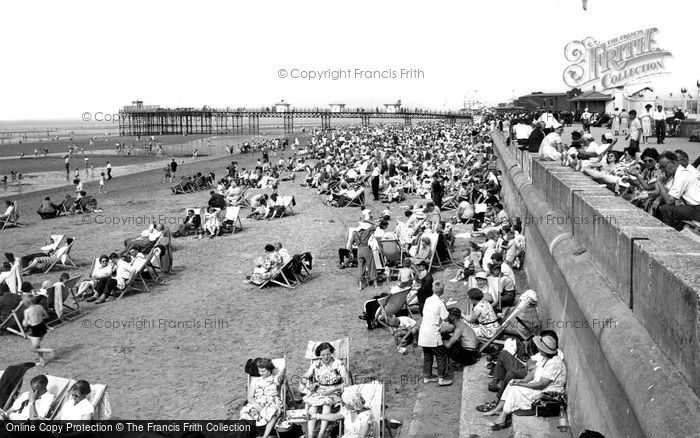Photo of Rhyl, The Beach And Pier c.1955
