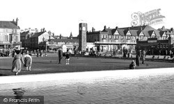The Putting Green And Clock Tower c.1955, Rhyl