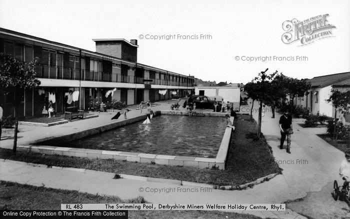 Photo of Rhyl, The Swimming Pool, Derbyshire Miners Welfare Holiday Centre c.1965