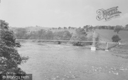 The River And Suspension Bridge c.1955, Ribchester