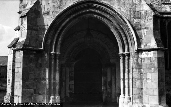 Photo of Riccall, Church, Norman Doorway c.1955