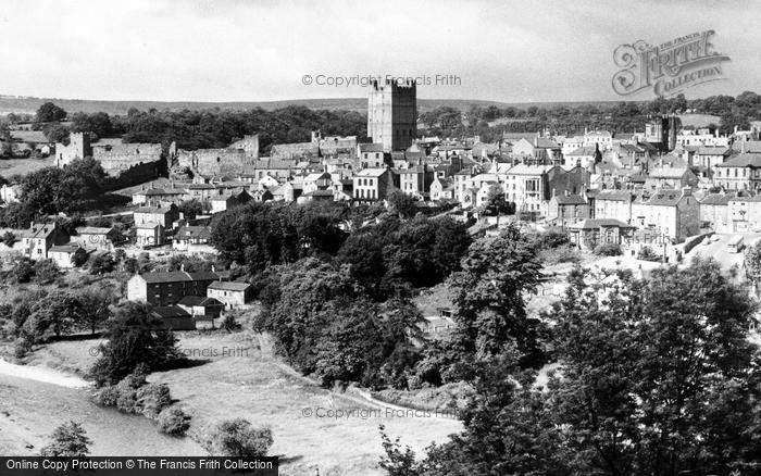 Photo of Richmond, Castle And Town c.1955