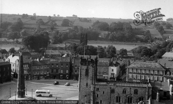 Photo of Richmond, Market Place From The Castle Keep c.1955