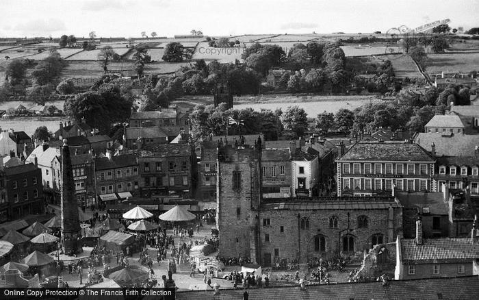 Photo of Richmond, Market Place From The Castle Tower 1952