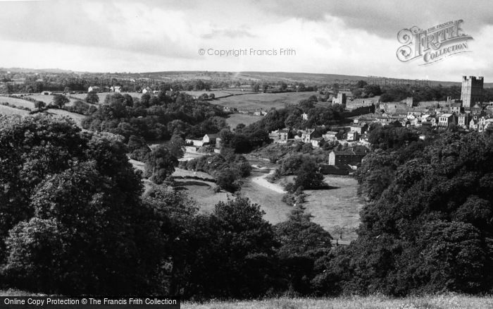 Photo of Richmond, River Swale And Castle c.1955