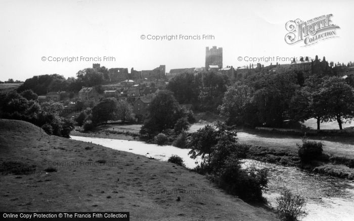 Photo of Richmond, River Swale And Castle c.1960