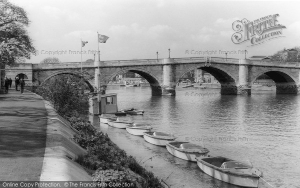 Photo of Richmond, River Thames And Bridge c.1965