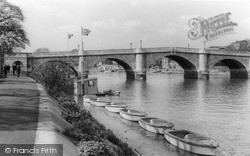 River Thames And Bridge c.1965, Richmond