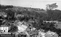 St Mary's Church And Station Bridge From The Castle Keep c.1955, Richmond