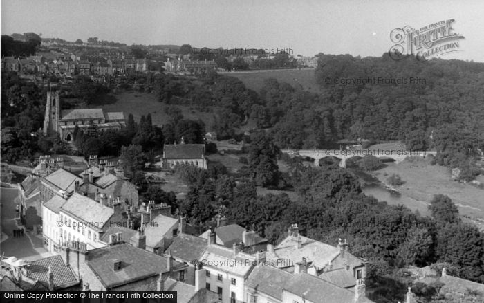 Photo of Richmond, St Mary's Church From Castle Keep c.1955