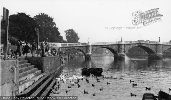 Photo of Richmond, The Bridge c.1955