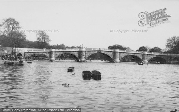 Photo of Richmond, The Bridge c.1955