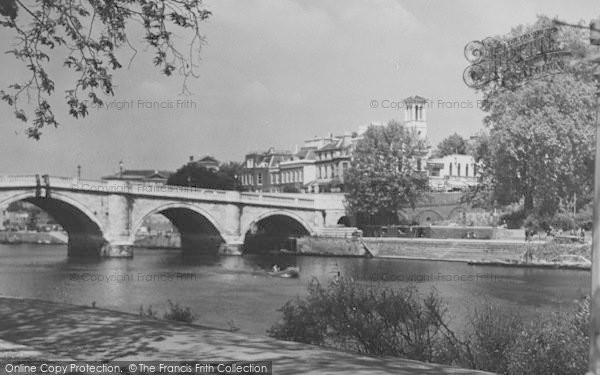 Photo of Richmond, The River Thames And Bridge c.1950