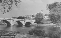 The River Thames And Bridge c.1950, Richmond