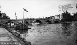 The River Thames And Bridge c.1955, Richmond
