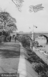 The River Thames And Bridge c.1965, Richmond