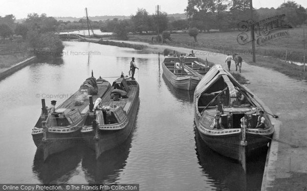Photo of Rickmansworth, Canal Boats On The Canal 1921