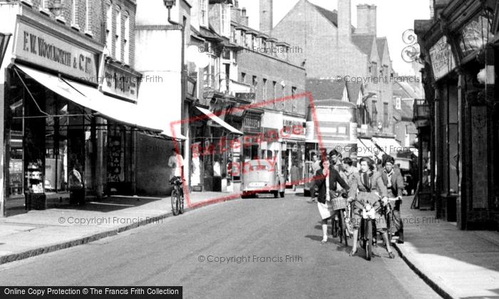 Photo of Rickmansworth, Cyclists In The High Street c.1950